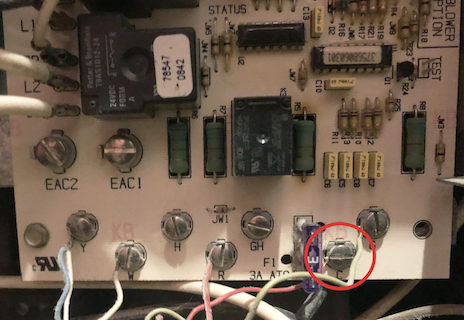 C Wire' connection on American Standard Freedom 80 Comfort-R Control Board